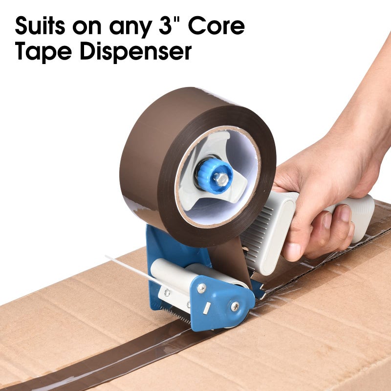 Pacific Mailer Brown/Tan Acrylic Packing Tape, 3 Inch Wide, 2.0mil Thickness, 110 Yard Per Roll [Pack of 6 Rolls] - Image 5